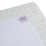 White Linen Placemat with Lace Rim