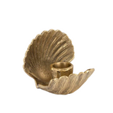 Shell Brass Candle Holder Small