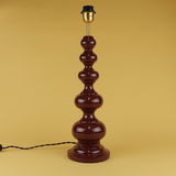 Curvy Wooden Lamp Base Wine