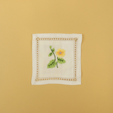 Set of 6 Embroidered Coasters Gazania