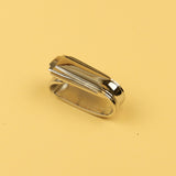 Nickel Napkin Ring Art Deco Set of 4