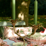 Palm Brass Candle Holder Large no