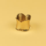 Brass Napkin Ring Scalloped Set of 4