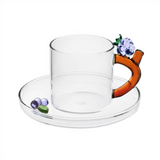 Blackberry Espresso Cup with Saucer