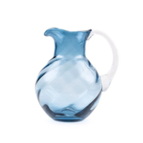 Swirl Glass Water Jug Blue