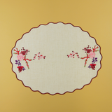 Roseraie et Baies Embroidered Placemat