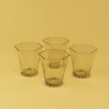 Facet Tumbler Smoke (Set of 4)
