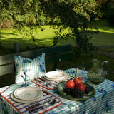 Reversible Quilted Placemat Multicolored Stripes
