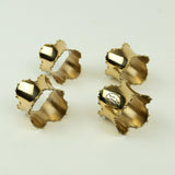 Brass Napkin Ring Scalloped Set of 4