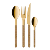 Bistrot 4-Piece Cutlery Set Gold Teak