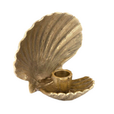 Shell Brass Candle Holder Large