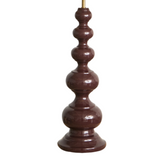 Curvy Wooden Lamp Base Wine