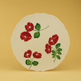 Scarlet Floral Serving Platter/Charger Plate
