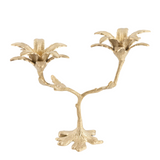 Palm Brass Candle Holder Large no