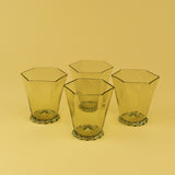 Facet Tumbler Moss (Set of 4)