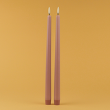 Slim Taper Candle Set Rose