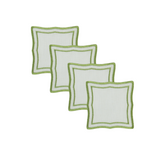 Set of 4 Green Embroidered Coasters