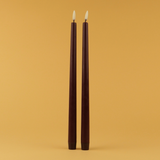Slim Taper Candle Set Wine Red