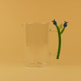 Glass Jug Blue Flower