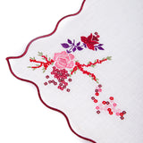 Roseraie et Baies Embroidered Napkin