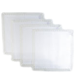 White Linen Napkin with Lace Rim