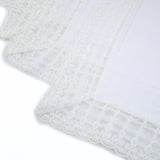 White Linen Placemat with Lace Rim
