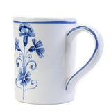 Set of 4 Floral Mugs Blue
