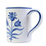 Set of 4 Floral Mugs Blue