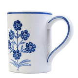 Set of 4 Floral Mugs Blue