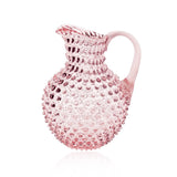 Dotted Glass Water Jug Rosa