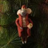 Circus Artist Mouse Felt Ornament