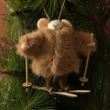 Skier Mouse Felt Ornament