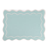 Embroidered Wave Placemat Green