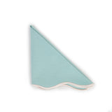 Embroidered Wave Napkin Green