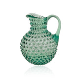 Dotted Glass Water Jug Beryl