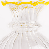 Ruffle Edge Bud Vase Yellow