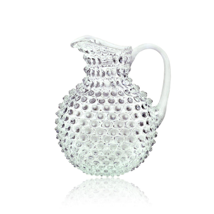 Dotted Glass Water Jug Crystal